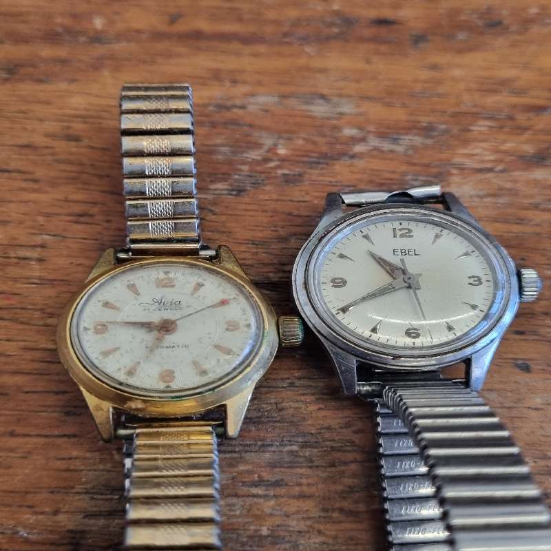2 x Vintage Watches - Avia 17 Jewels Automatic Swiss & Ebel watch - Selling as is