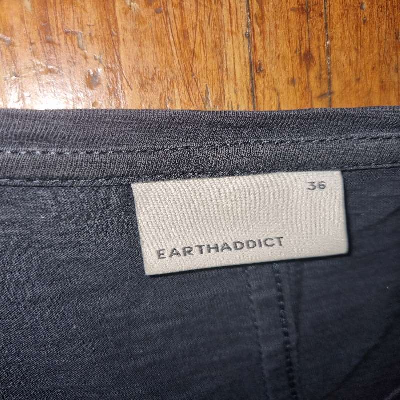 Navy Earthaddict Dress / Long Top - Size 36 - 100% Cotton