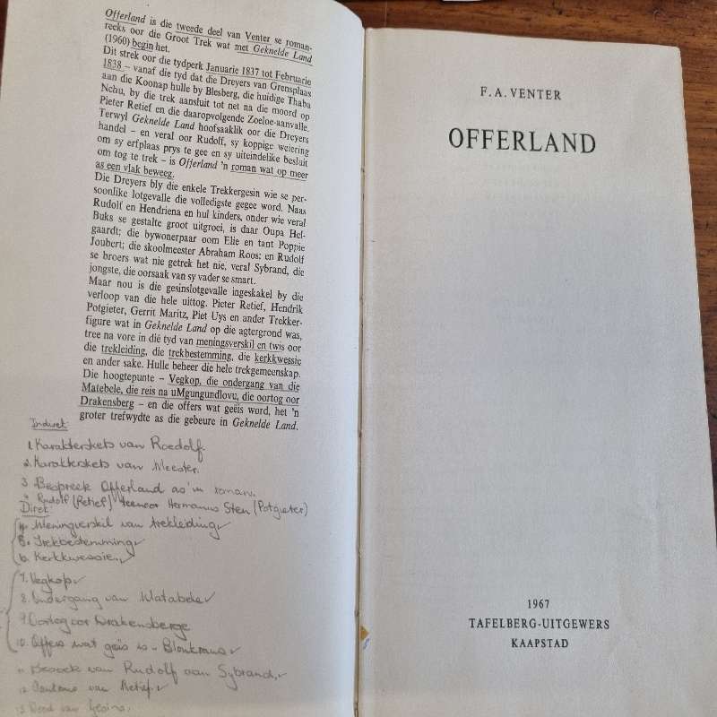 Offerland - F.A. Venter