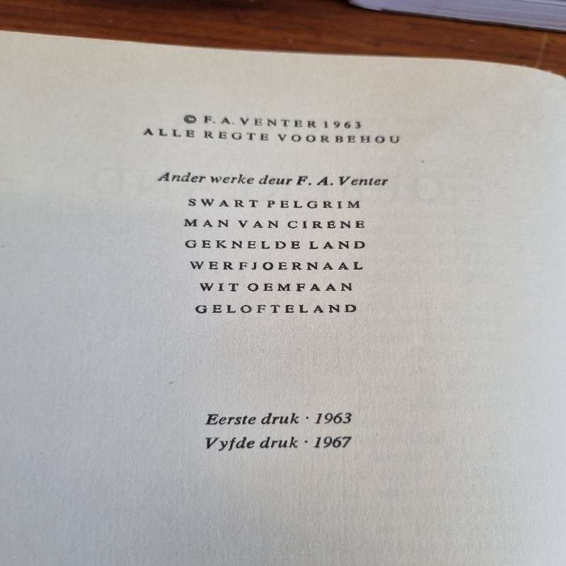 Offerland - F.A. Venter