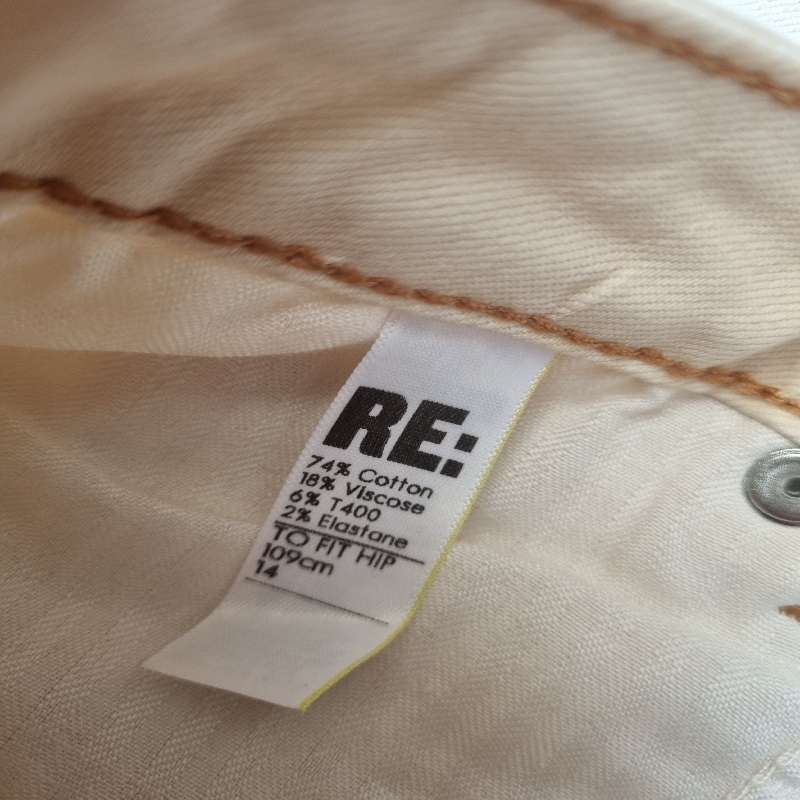 RE: Denim Cream Jeans - Size 14