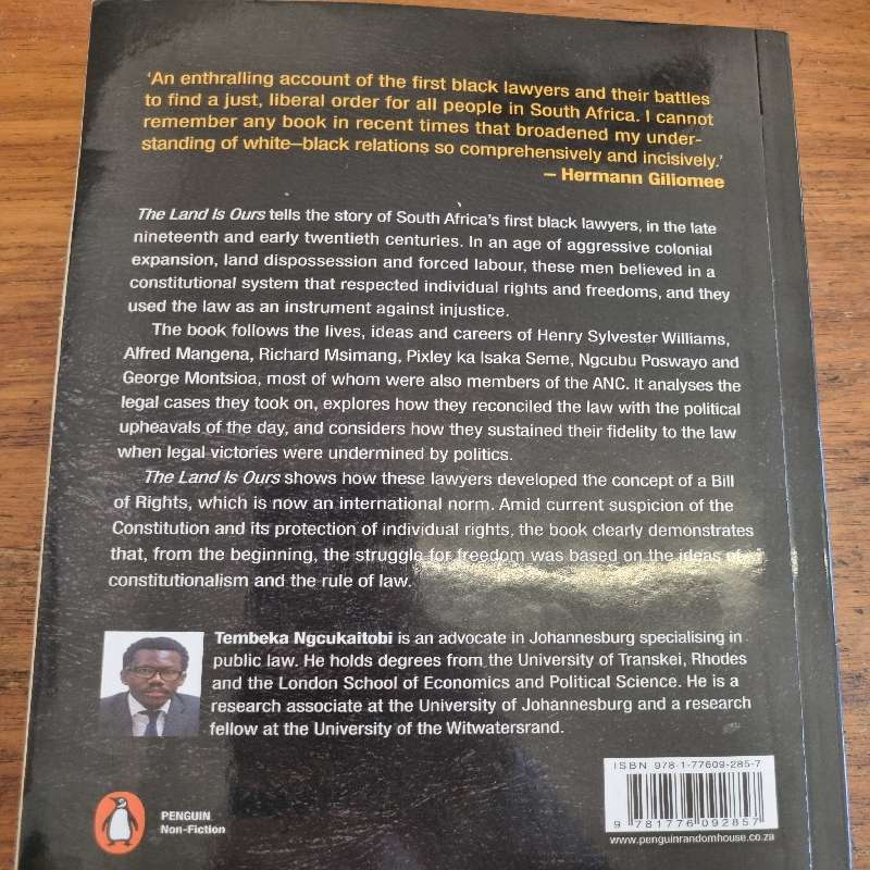 The Land is Ours - Tembeka Ngcukaitobi - Signed by Author