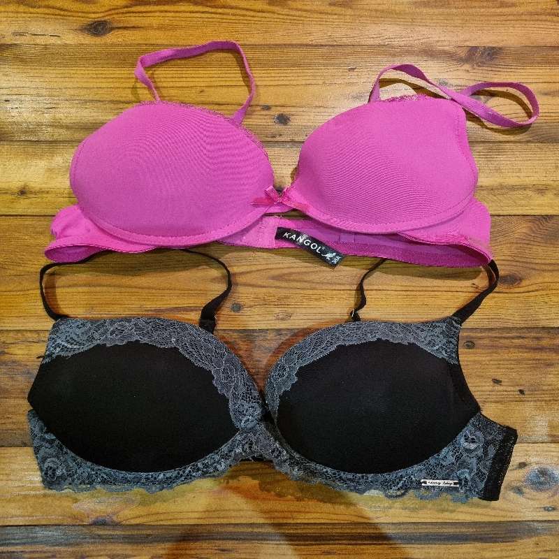Black Sissy Boy Bra and Pink Kangol Bra - Both Size 36A - Great condition