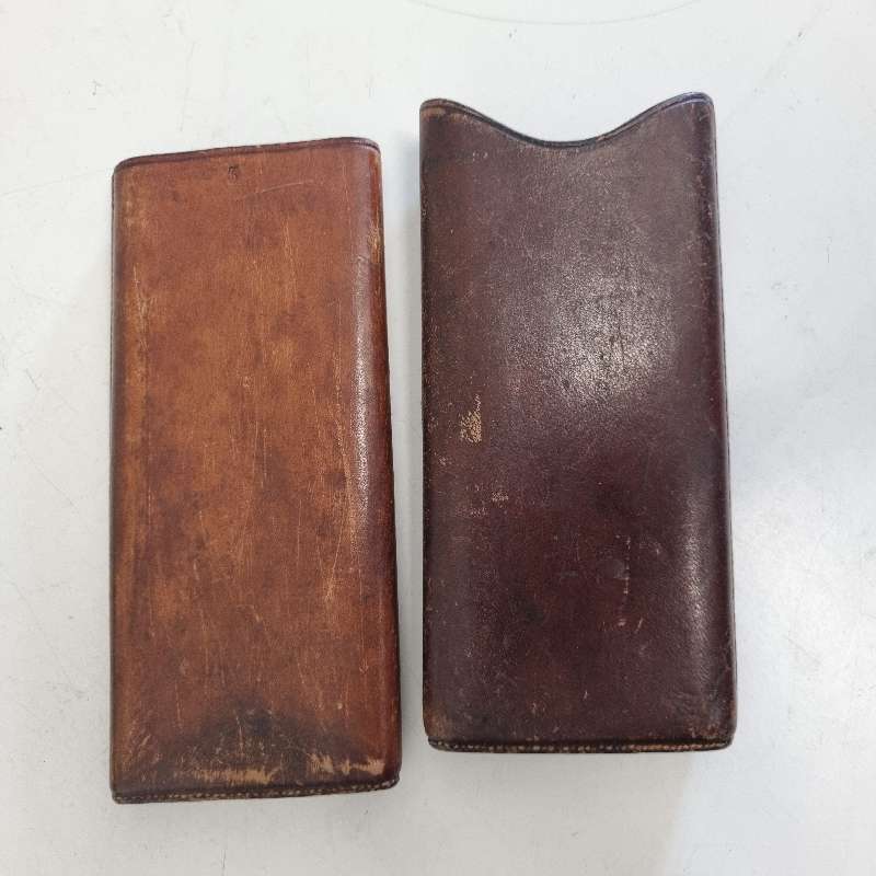 Antique genuine leather item - Wallet?  Not sure what this is.