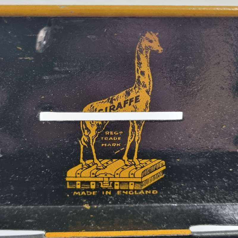 Small Vintage Money Box - No Key - Giraffe Trade Mark
