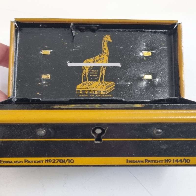 Small Vintage Money Box - No Key - Giraffe Trade Mark