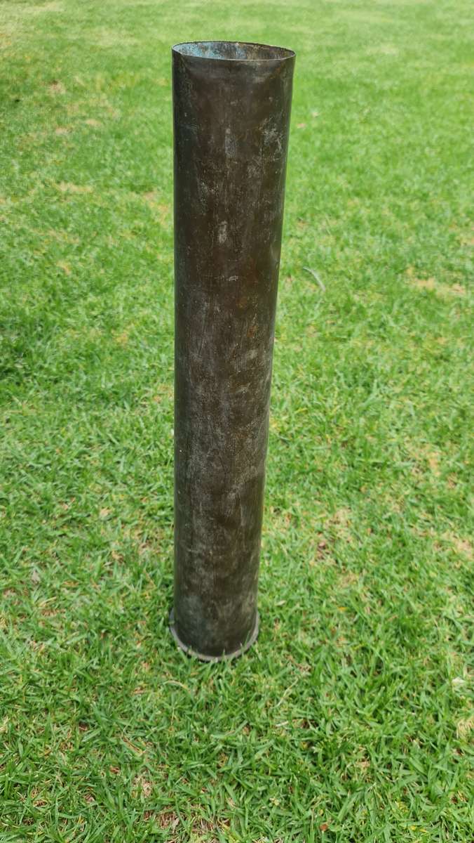 Large Vintage Brass Cannon Shell Casing 76mm