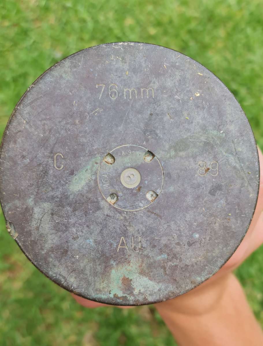 Large Vintage Brass Cannon Shell Casing 76mm