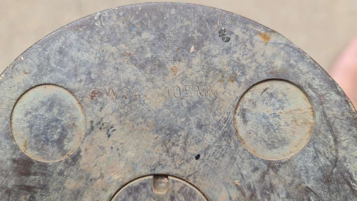 Very Large Vintage Brass Cannon Shell Casing RW242 105mm