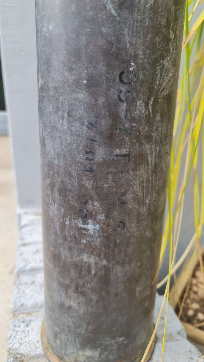 Very Large Vintage Brass Cannon Shell Casing RW242 105mm