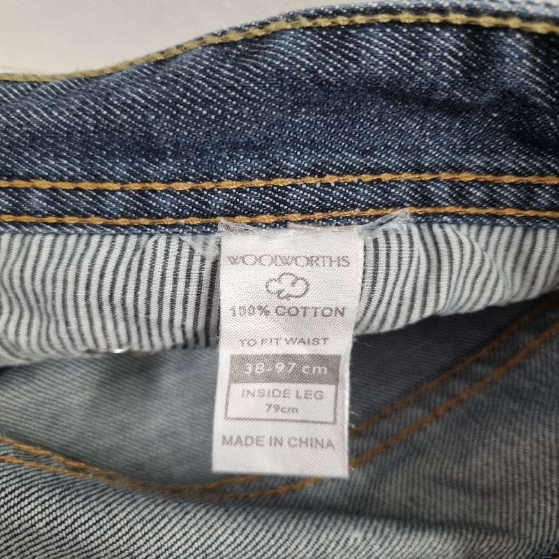 RE Woolworths Low Rise Straight Leg Jeans - Size 38/79