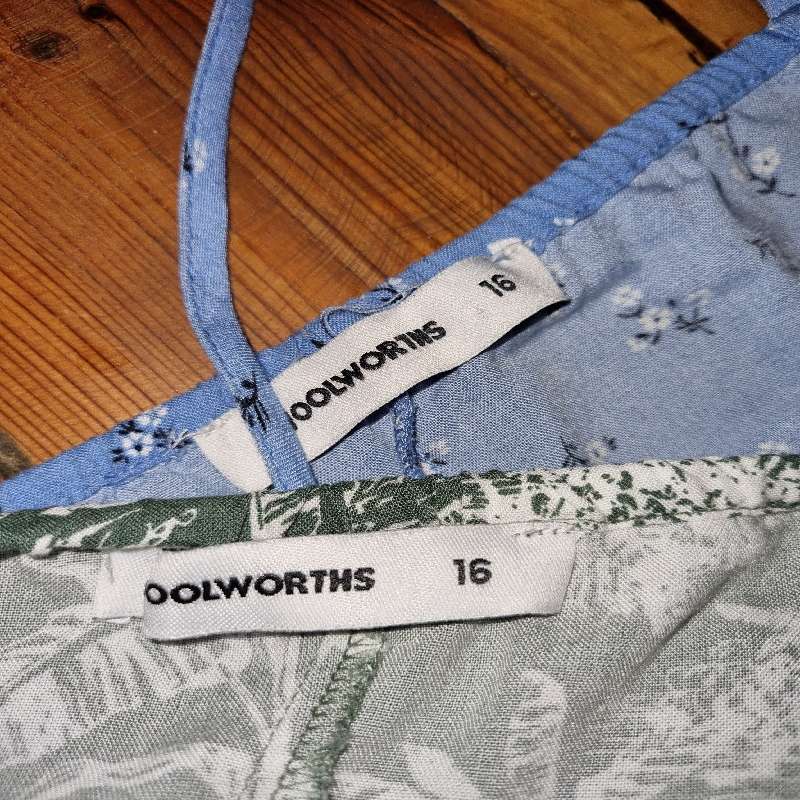 2 x Woolworths Strappy summer dresses - Size 16