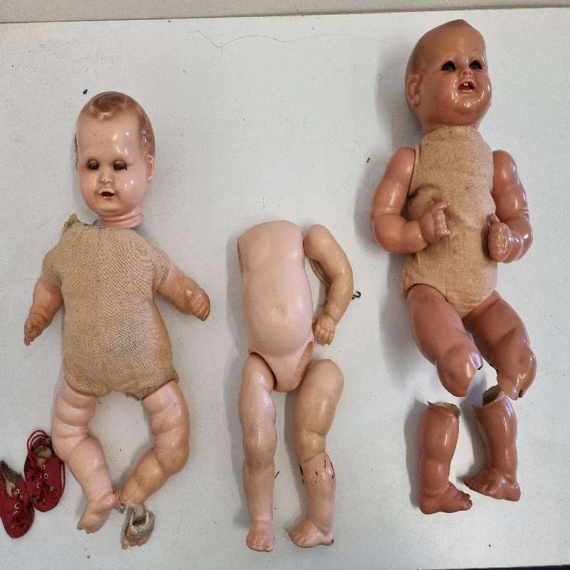 Antique dolls for parts or restoration - See pictures - What you see is what you get