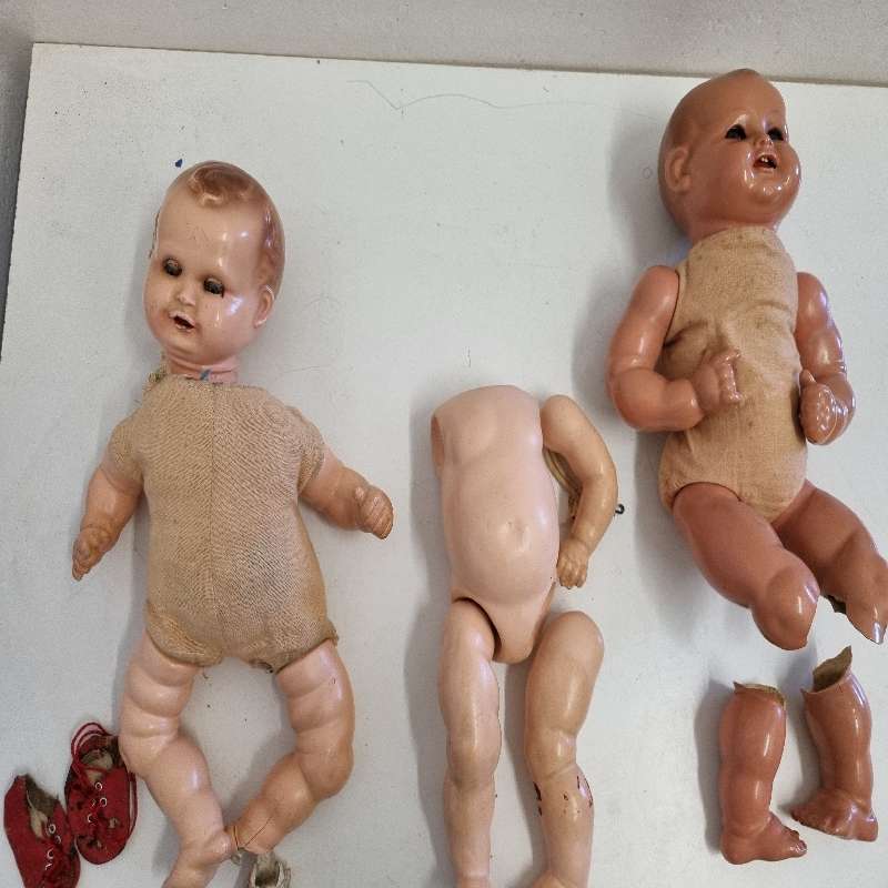 Antique dolls for parts or restoration - See pictures - What you see is what you get