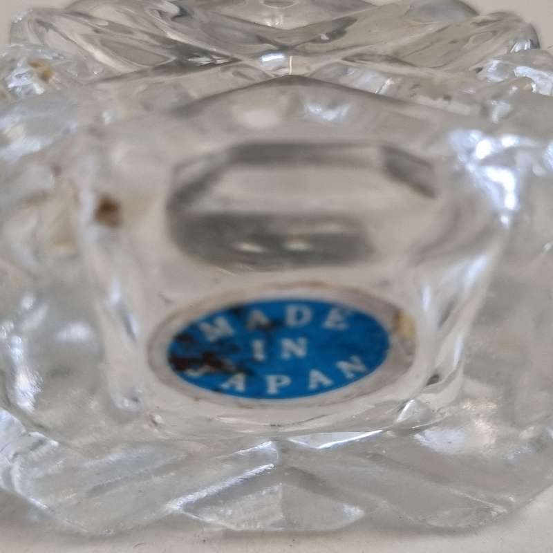 6 x Vintage Cut Glass Salt / Pepper pots - Made in Japan