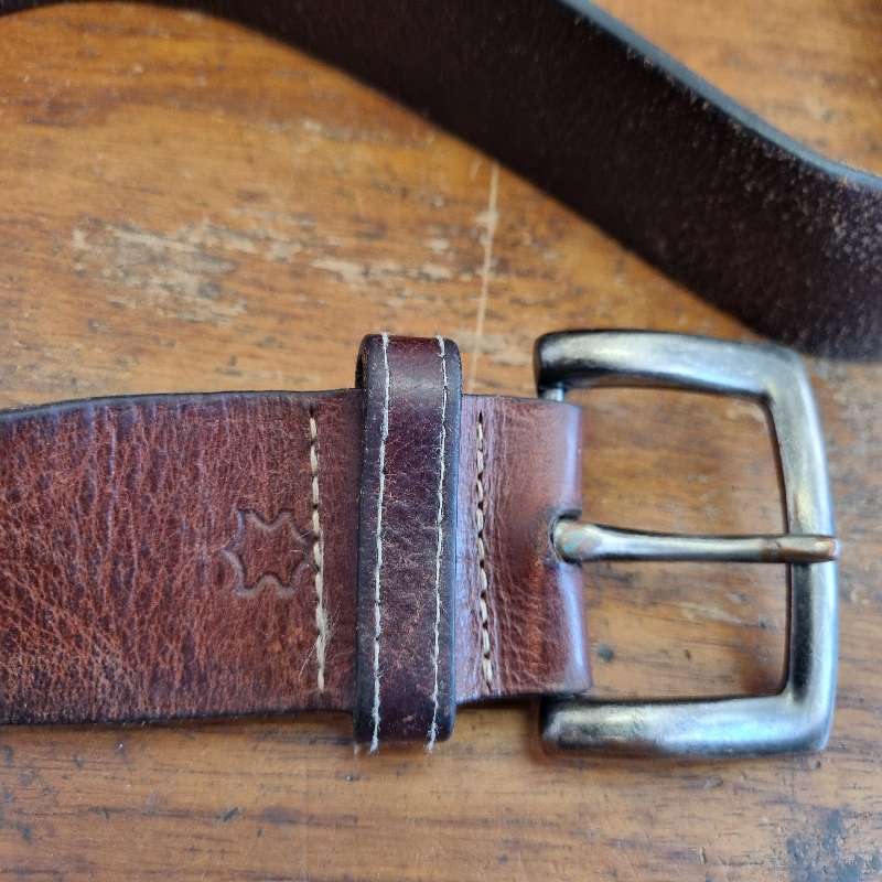 Brown Genuine Leather Belt - Large