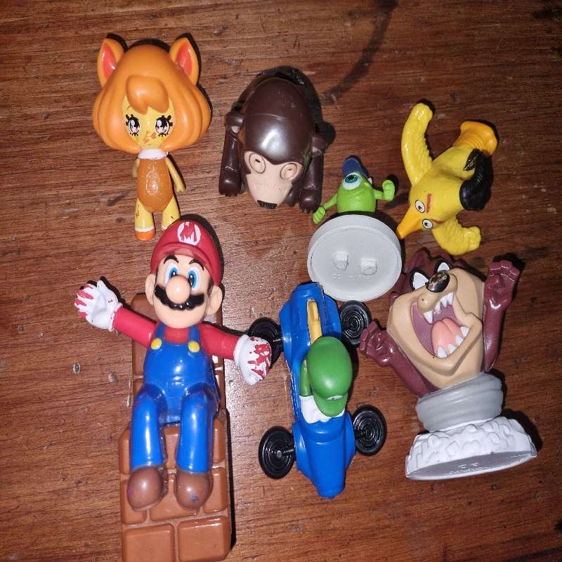 7 x MacDonald's Toys incl. Mario Brothers