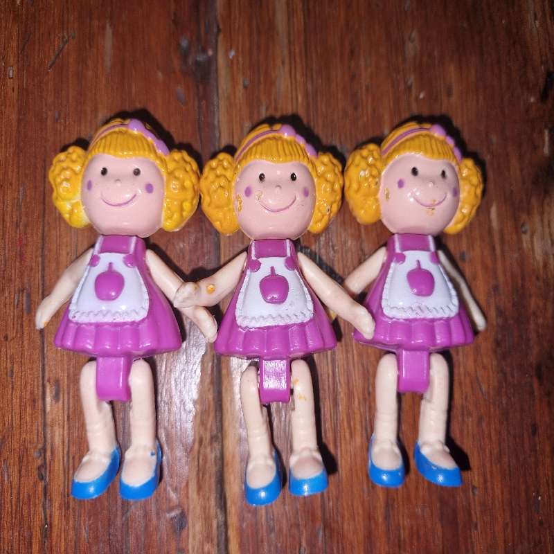 3 x Vintage 90s Pretty Sally Dolls - 6cm