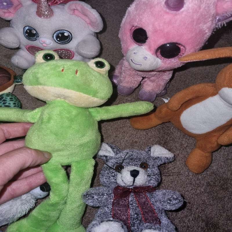 10 x Soft Toys / Stuffed animals incl. frog, bunny, etc.