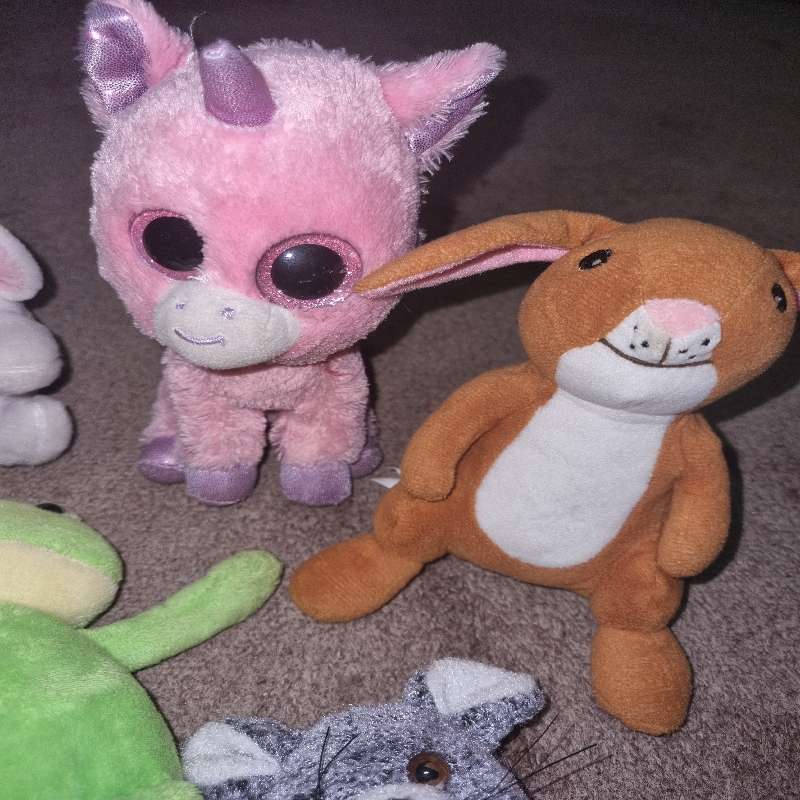 10 x Soft Toys / Stuffed animals incl. frog, bunny, etc.