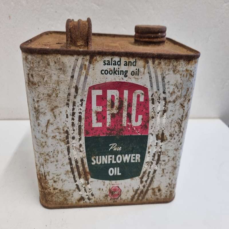 Vintage Epic Sunflower Oil Tin