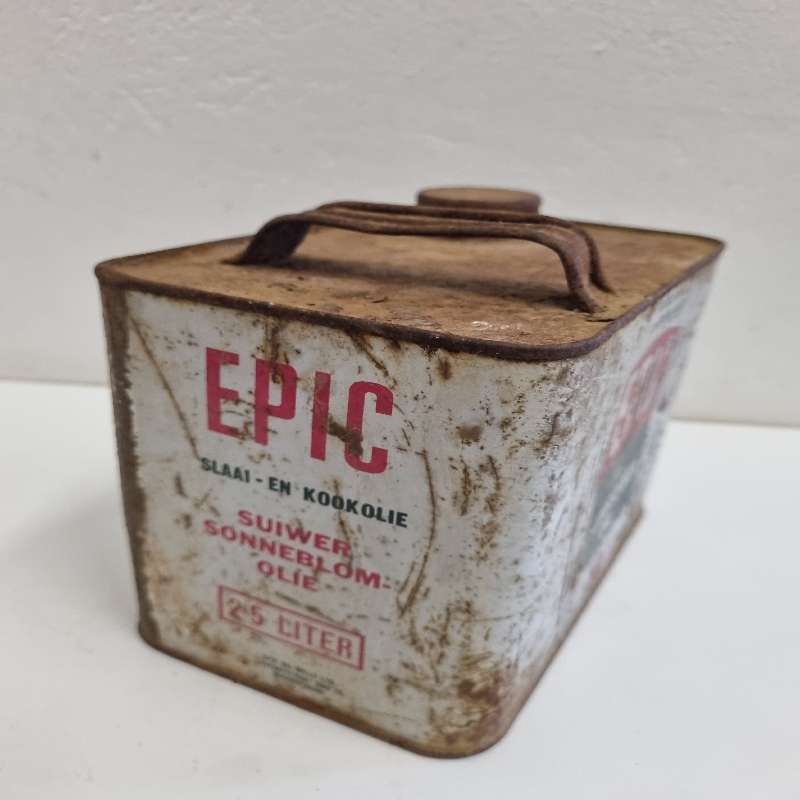 Vintage Epic Sunflower Oil Tin
