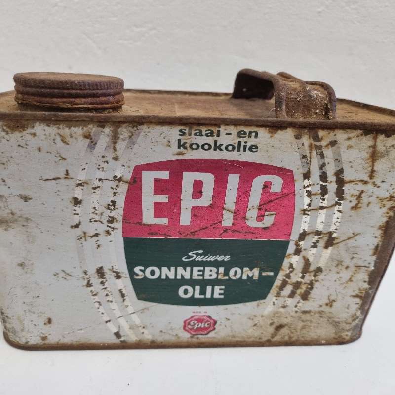 Vintage Epic Sunflower Oil Tin