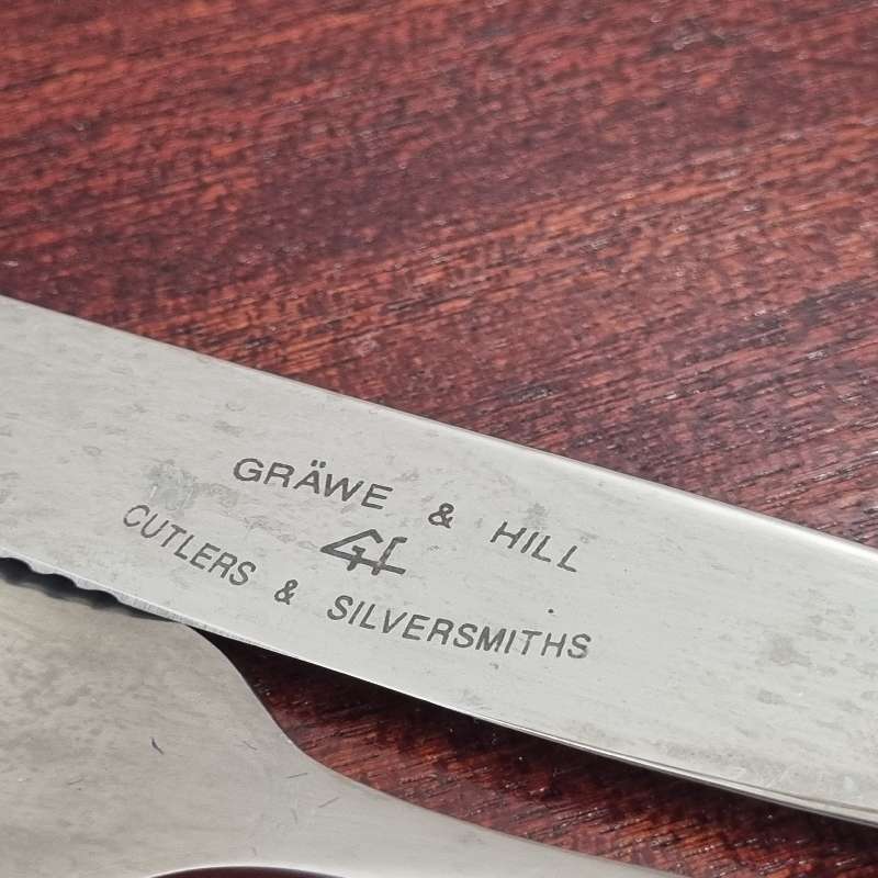 12 Piece Grawe & Hill Cutlery set in wooden box