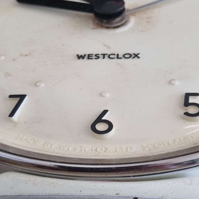 Vintage Westclox Alarm Clock - Made in Scotland - No glass