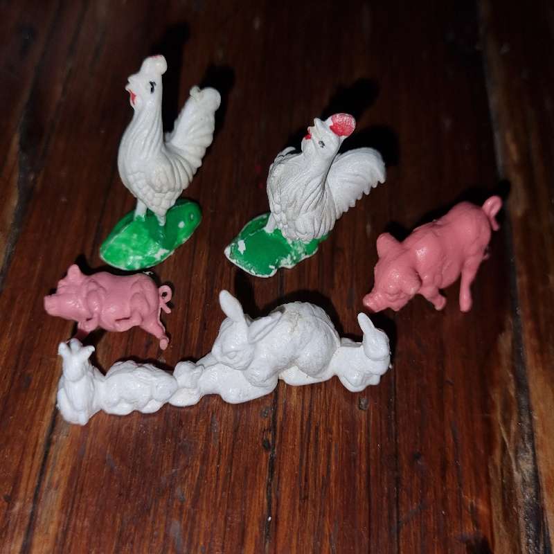 Miniature Farm Animals - Chicken, Rabbit & Pigs
