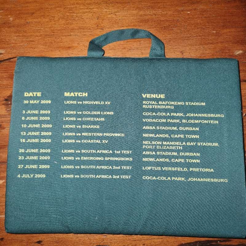 SA Rugby Supporters Cushion - SA vs The Lions Tour 2009 - Rugby Memorabilia