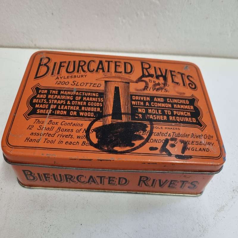 Vintage Tin - Bifurcated Rivets Tin