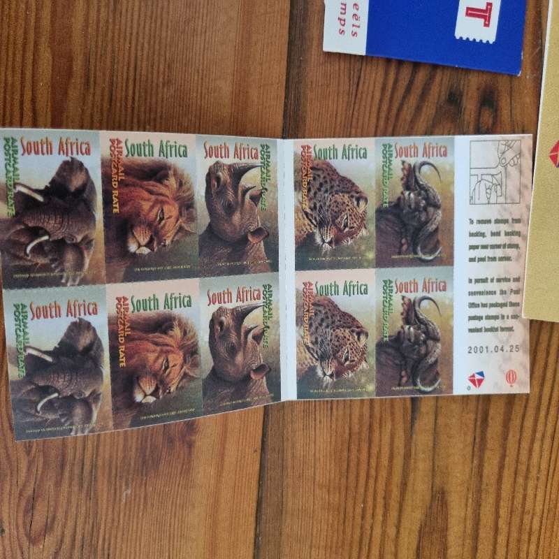 10 x Postage stamp booklets, incl. Big Five