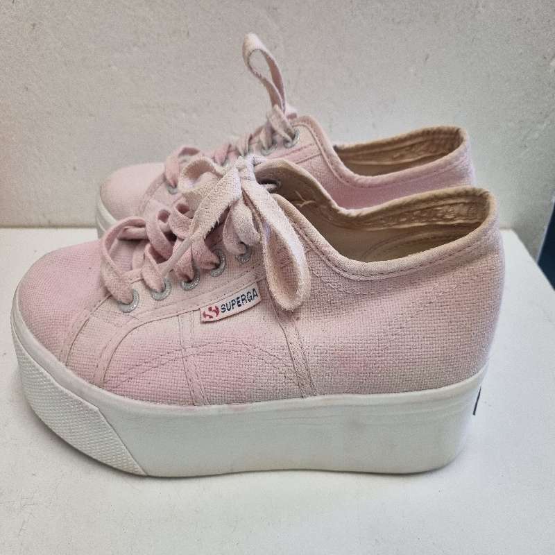 Pink Superga Platform Sneakers - Size 37
