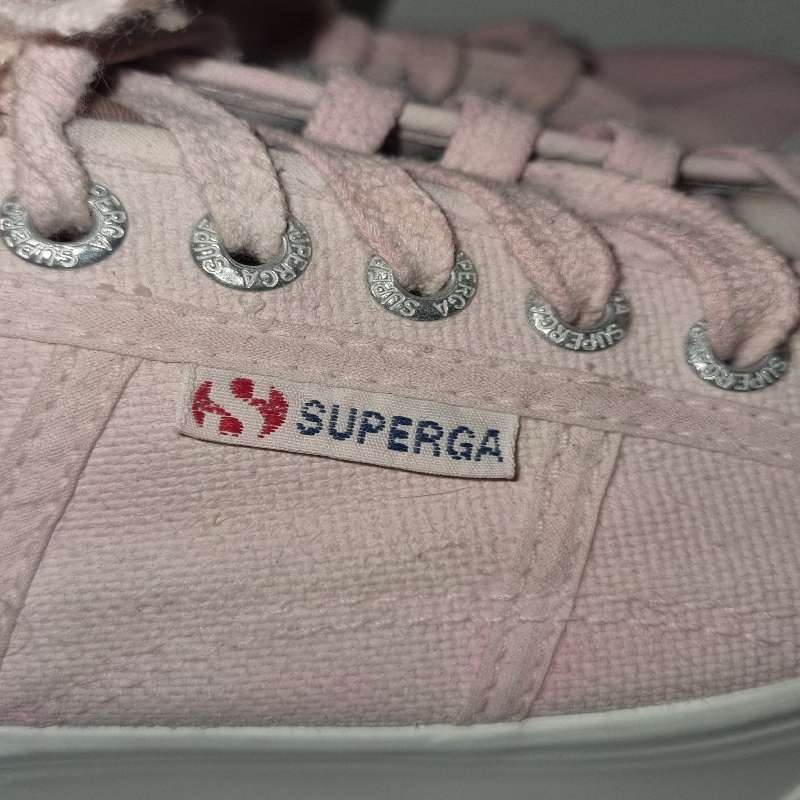 Pink Superga Platform Sneakers - Size 37