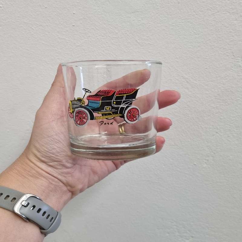 Vintage Car / Vintage Ford Drinking Glass