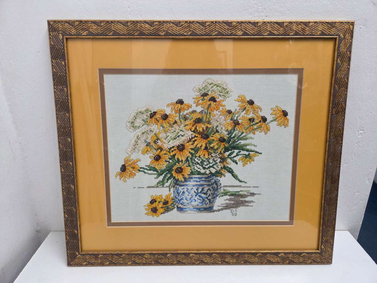 Beautiful Embroidered framed art - Size - 55cm x 50cm