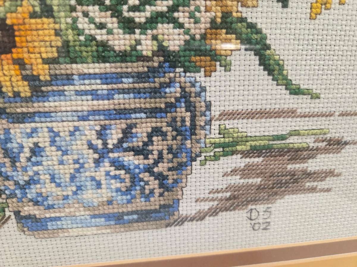 Beautiful Embroidered framed art - Size - 55cm x 50cm