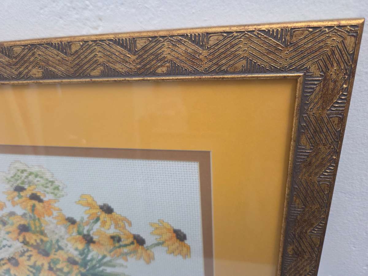 Beautiful Embroidered framed art - Size - 55cm x 50cm