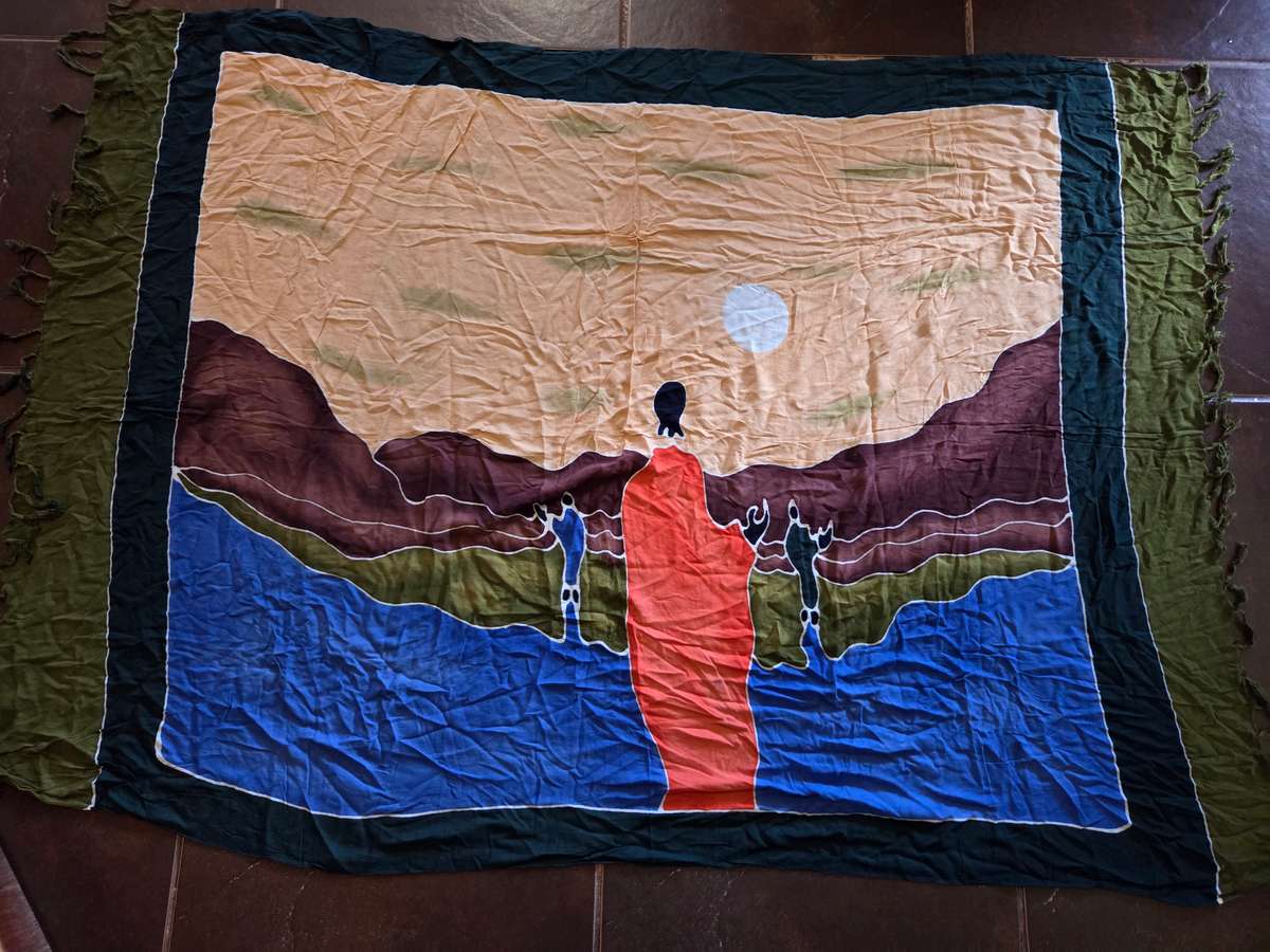 Large African themed throw / scarf / sarong