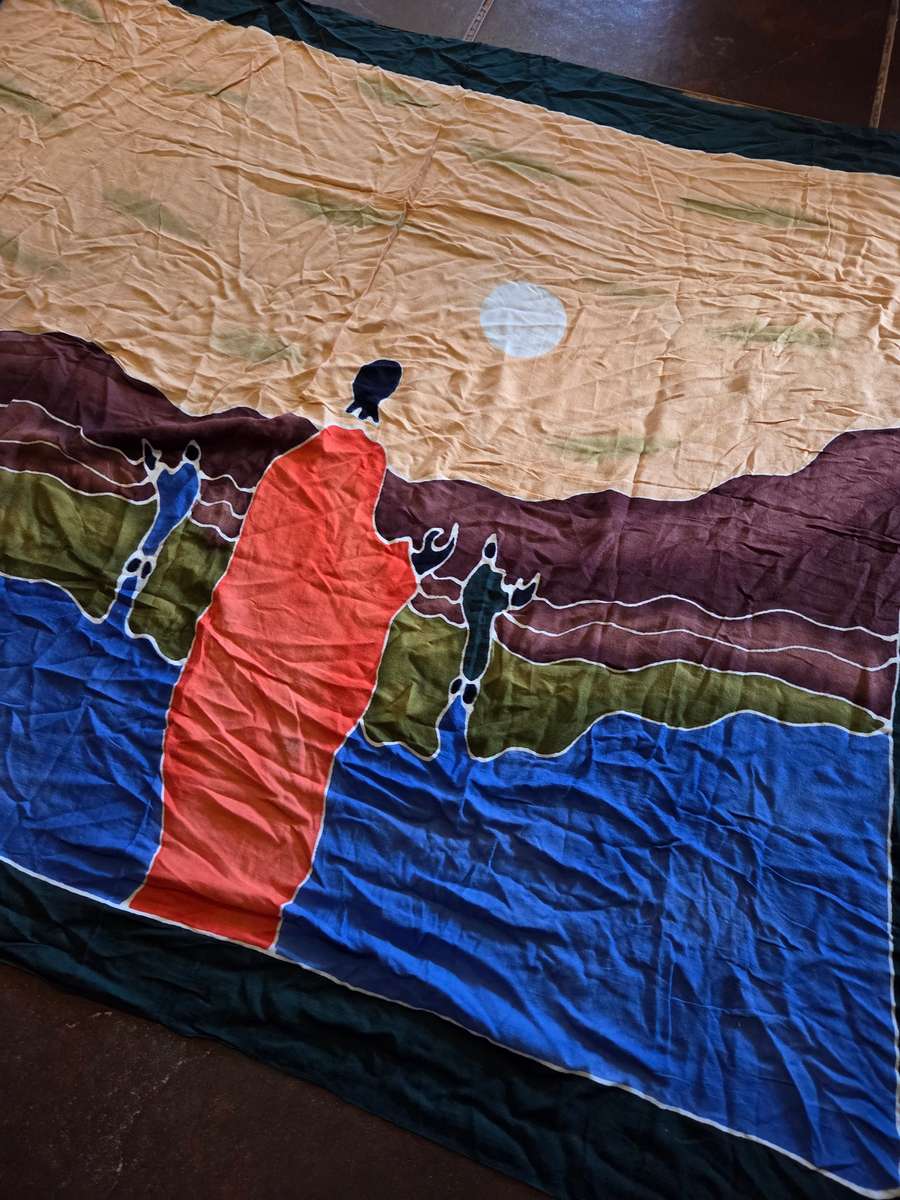 Large African themed throw / scarf / sarong