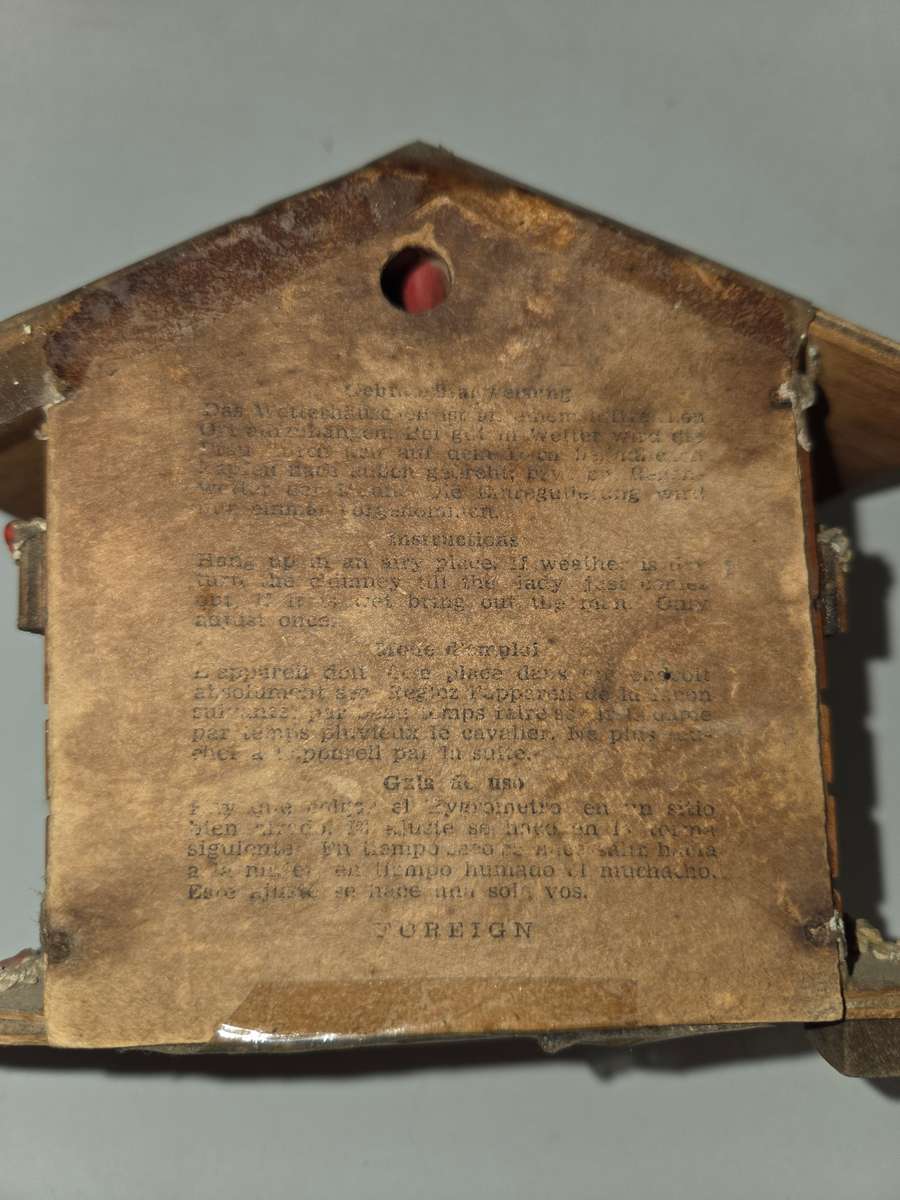 Vintage German Weather House - Sold for parts or restoration