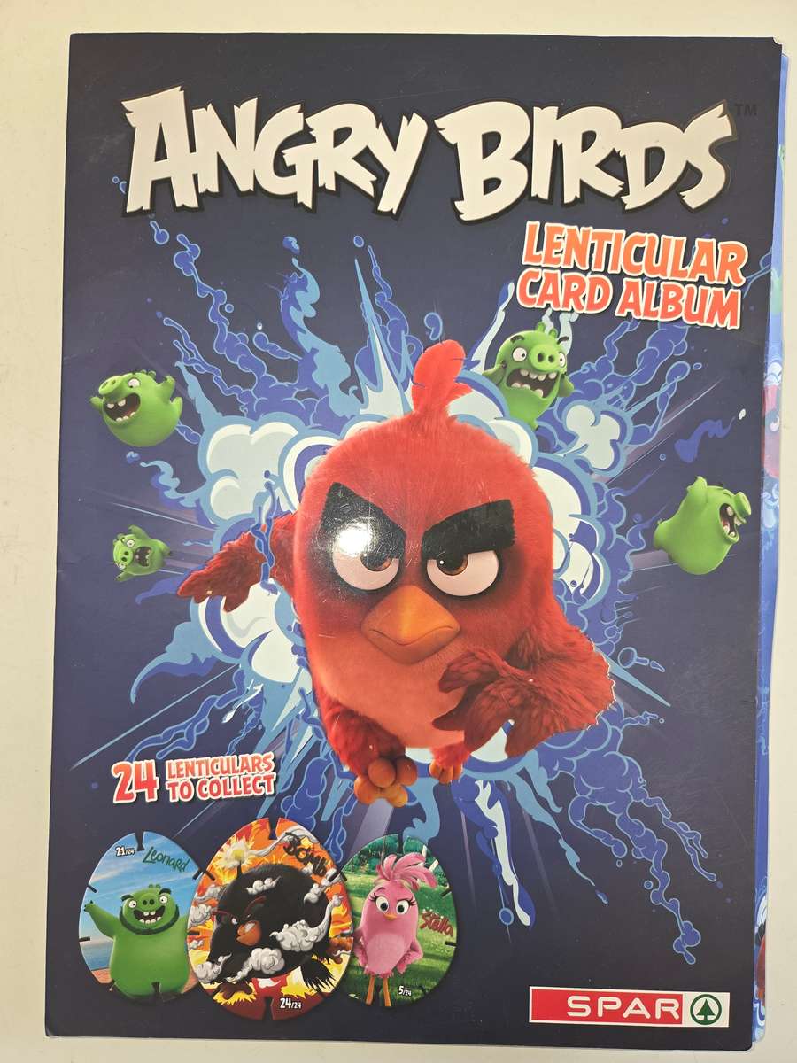 Angry Birds Lenticular Card Album with cards - 2 missing