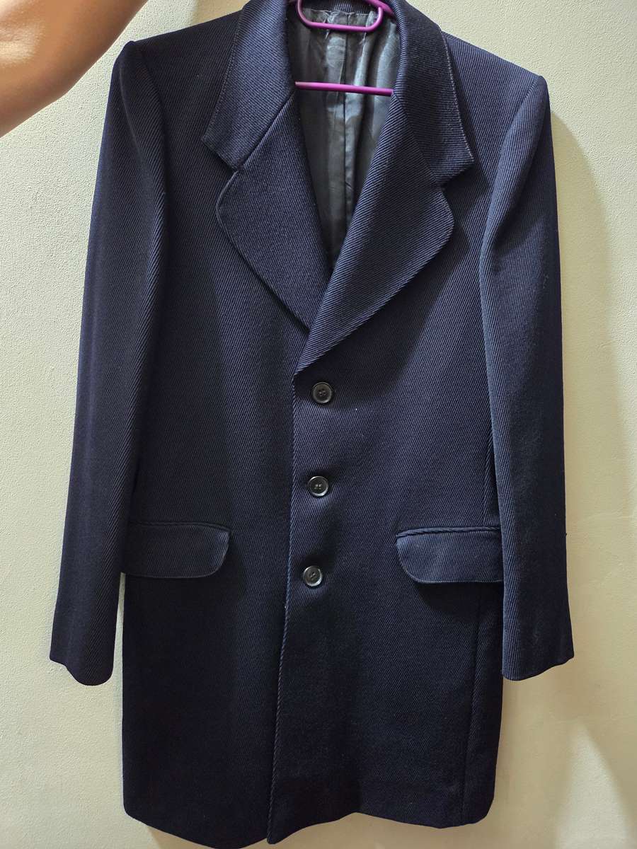 Beautiful Navy Coat - Lined - Pure New Wool - Exquisite Quality - Size M - Will Fit a Size 34 / 36