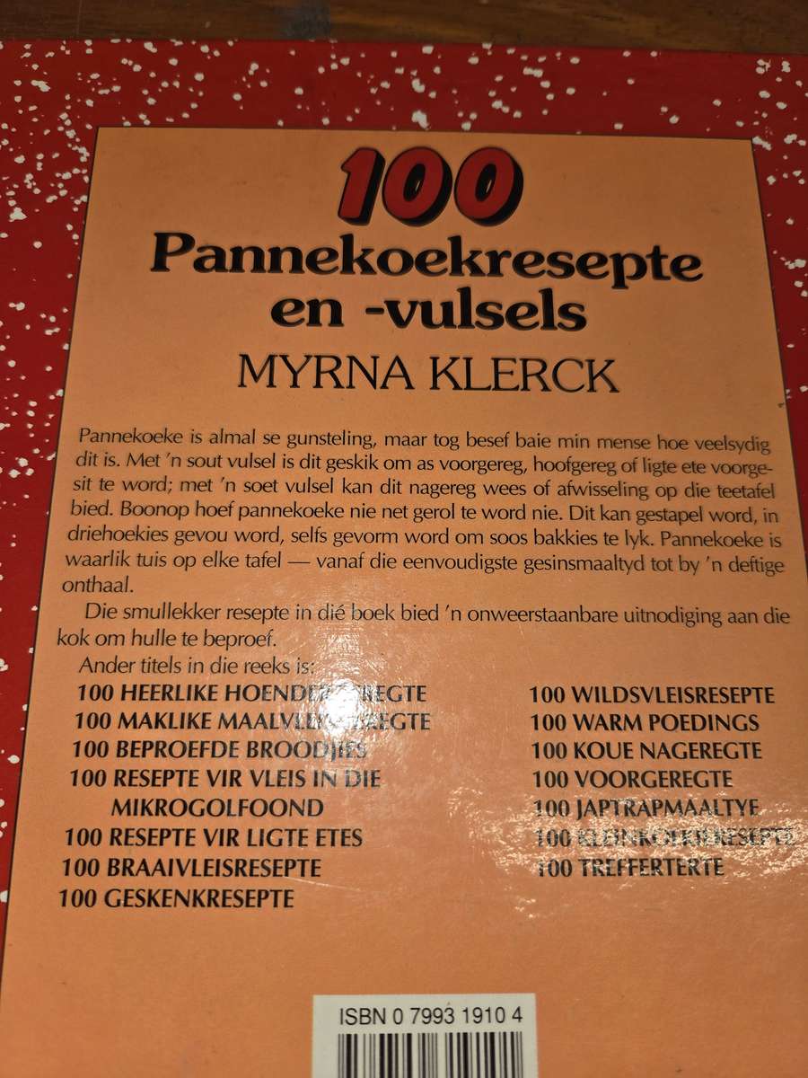 100 Pannekoekresepte en vulsels - Maryna Klerck