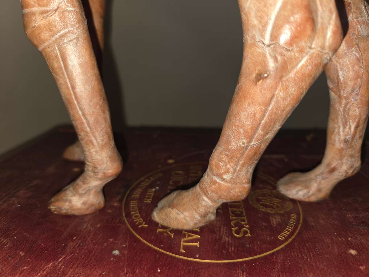 Large Vintage Leather Wrapped Camel - Great Detail