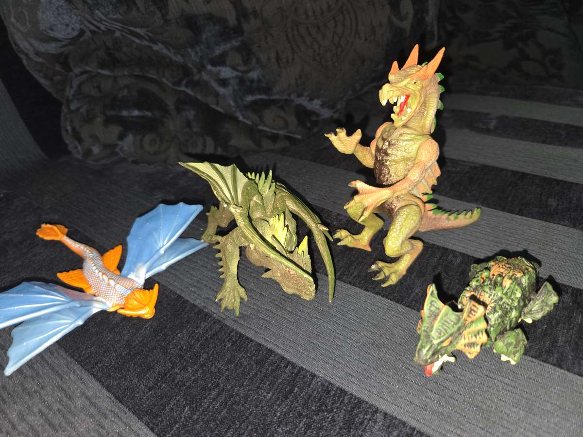 4 x Dragon Figurines / Toys