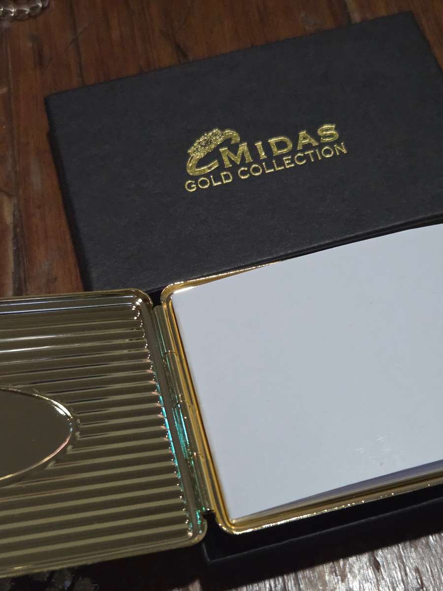 Vintage pocket telephone number book case - Midas Gold Collection