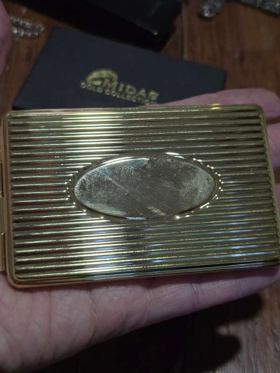 Vintage pocket telephone number book case - Midas Gold Collection