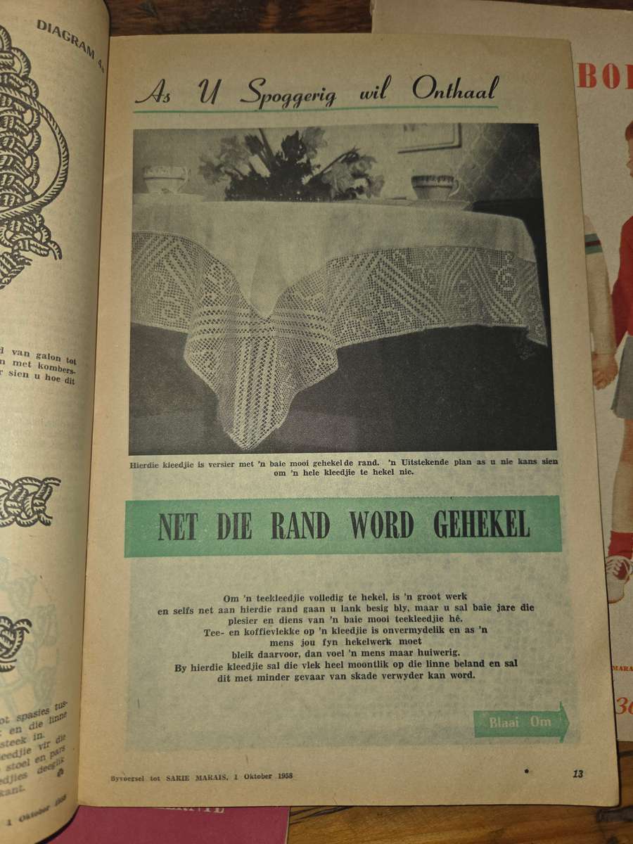4 x Vintage Sarie Bêreboekies - Vol resepte, patrone en idees - 1950's en 1960's